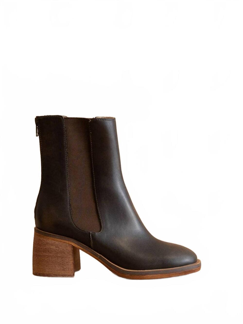 NEW OASIS SOCIETY women's the olivia chelsea heel boots in espresso